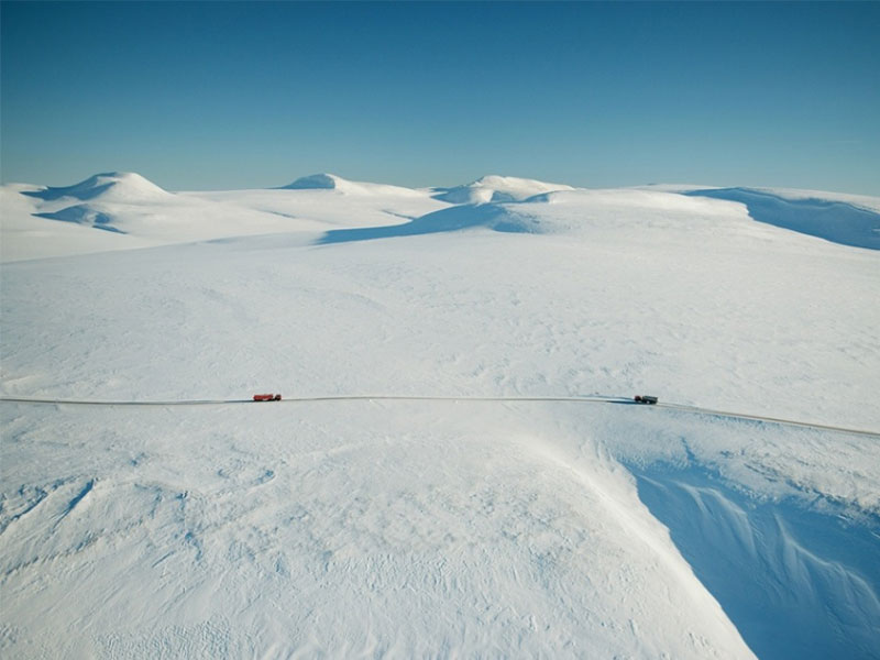 A road on ice